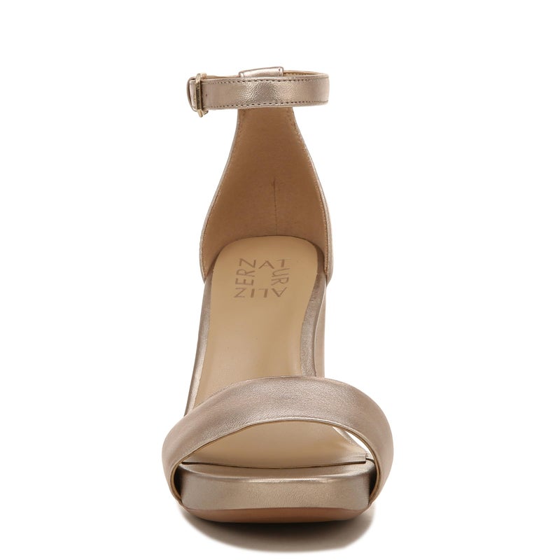 Naturalizer Women's Joy Heeled Sandal Gravel Bronze Metallic Leather 5 M - Image 4
